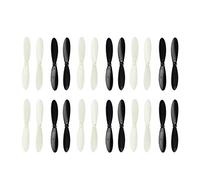 Vuzmode 24pcs H107L H107C H107D X4 Quadcopter, for HUBSAN, X4 Quadcopter Propellers H107-A02 Blade Propellers Propellers replacement for drones(White black 24pcs)