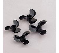 Vuzmode 2pairs 3-blade Propeller Bayonet Paddle Full Immersion CW CCW Prop For RC Model Boats DIY Parts Aperture 3/4/5mm Rubber Material Boat Propeller Metal(48x4mm)