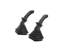 Vuzmode 2Pcs 3 Button Excavator Joystick Handles, 3 Buttons Excavator Joystick Assy Handle Gears with Dust Cover, Excavator Joystick Handles, for Doosan DH DX150 215 225 300 370 9C Excavator Joystick
