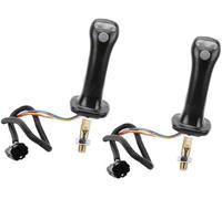 Vuzmode 2Pcs 3 Button Excavator Joystick Handles Replacement Excavator Joystick Lever with 6 Pins L+R Durable Aluminum Alloy Handle Compatible, for DH DX150 225 300 370-9C Excavator Joystick