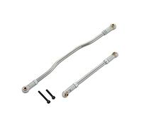 Vuzmode 2Pcs Adjustable Steering Links Metal Rod End 1/10 RC Crawler Car Axial Capra 1.9 Unlimited Trail Buggy RTR And Kit Rc Car Suspension Link(Silver)