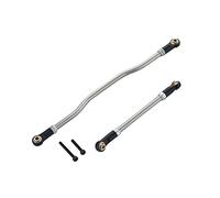 Vuzmode 2Pcs Adjustable Steering Links Metal Rod End 1/10 RC Crawler Car Axial Capra 1.9 Unlimited Trail Buggy RTR And Kit Rc Car Suspension Link(Black)