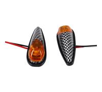 Vuzmode 2PCS, for MINI, Light Motorcycle Lamp Turn Signal Flasher Indicator Blinkers 12V Cafe Racer FZ6R ER6N LTZ400 Z750 MT09 CBR125R Moto Riding Signal Indicator(Stripe)