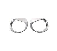 Vuzmode 2pcs Lamp Hoods, for Jeep, Renegade 2016-2018 Headlight Cover Bezels Stickers Car Exterior Accessories Headlight Lens Cover(Chrome)