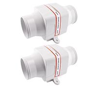 Vuzmode 3" 75mm 130CFM In Line Bilge Blower Fan DC 12V 24V 4 Blade Marine Boat RV Air Exhaust White SFIB1-130-01 SFIB2-130-01 Marine Engine Blower(12V 2Pieces)