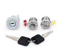Vuzmode 3pcs Complete Set Ignition Cylinder Door Lock Key With Same Keys, for, for Isuzu, NPR NQR NKR ELF 1994-2007 8-97035293-0 Car Door Lock Actuator Replacement