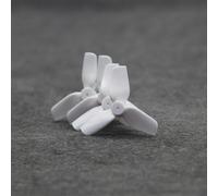 Vuzmode 4Pairs 3-Blade Micro Propeller 1mm Shaft, For RC FPV Racing Freestyle Tinywhoop Drones 31MMX3 1.2inch Drone 9 Inch Two Blade Propeller(4Pairs White)