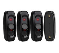 Vuzmode 4PCS Inline Cord Switch Appliance Button On/Off 10A 250V Power with Light for Table Lamp Desk Bed Lamp（White) Car Fog Light Switch(BLACK black-red LED)