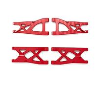 Vuzmode 4Pcs Metal Front & Rear Suspension Arms Set, for Arrma 1/10, for SENTON, for VORTEKS, for Typhon, for Big Rock, for Granite RC Car Parts Rc Suspension Arm(Red)