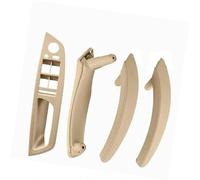 Vuzmode 4PCS Set LHD RHD Carbon Fiber Texture Car Left Right Inner Interior Door Pull Handle Trim Cover, for BMW, E70 E71 X5 X6 Replacement Door Panel Handle(LHD-Beige-Hige)