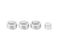 Vuzmode 5 Series E60 E61 2004-2010 Car Interior Air Conditioner Volume Tune Knob Button Cover Trim Ring Car Air Conditioning Knob Trim(Style 1 Silver)