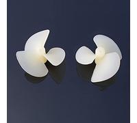 Vuzmode 5Pairs/10Pairs Propellers 28/36/42mm Diameter 3 Blades Three-Leaf Electric Nylon Props/Paddle For DIY Boats Models 2mm Shafts Boat Propeller Metal(10pairs 2x36mm)