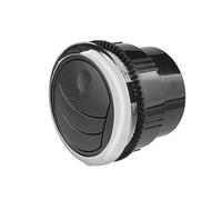 Vuzmode 75mm 2.95 Inch A/C Air Vent Universal Round Air Conditioning Outlet With Chrome For RV Bus Coach Car Air Vent Grille(BLACK B1153-03)
