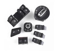 Vuzmode 8pcs/lot Window Headlight Mirror Tailgate Fuel Door Control Switch Button, for VW, for Passat, B6 3C0962125B 5ND959565B 5ND941431A Car Fog Light Switch Replacement