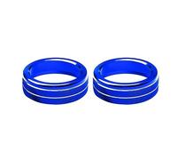 Vuzmode A CLA GLA X156 C117 W176 Car Center Console Air Condition Knob Switch Trim Cover Ring Interior Accesssories Car Air Conditioning Knob Trim(Blue)
