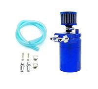 Vuzmode Baffled Aluminum Oil Catch Can Reservoir Tank Oil Tank With Air Filter Universal 300ML Car Air Filter(BLUE)