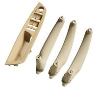 Vuzmode Car Carbon Fiber ABS Interior Door Armrest Handle Left Right Panel Pull Trim Cover, for BMW, E70 E71 X5 X6 2007-2012 2013 2014 51416969401 Replacement Door Panel Handle(LHD Beige 4Pcs)