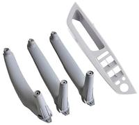 Vuzmode Car Carbon Fiber ABS Interior Door Armrest Handle Left Right Panel Pull Trim Cover, for BMW, E70 E71 X5 X6 2007-2012 2013 2014 51416969401 Replacement Door Panel Handle(Gray 4Pcs LHD)