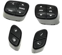 Vuzmode Car Cruise Control Button, for Buick, for Rainier 2004 2005 2006 2007 21997738 Car Steering Wheel Radio Volume Control Switch Button Auto Parts 1999443 Steering Wheel Button Kit(BLACK Set)