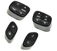 Vuzmode Car Cruise Control Button, for Oldsmobile, for Bravada 2004 1999442 1999443 Car Interior Parts Light Steering Wheel Radio Source Switch Control Button Steering Wheel Button Kit(BLACK Set)