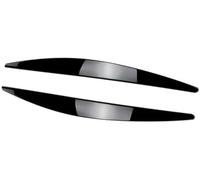 Vuzmode Car Headlight Eyelid Trim Lamp Eyebrow Sticker Cover Decal, for Skoda, for Octavia, MK3 15-2017 ABS Glossy Black Headlight Eyebrow Trim