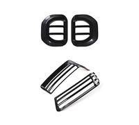 Vuzmode Car Wheel Eyebrow Lamp Mirror Turn Signal Decoration Cover Kit, for Jeep, Wrangler JL Gladiato JT 2018+ Car Accessories Headlight Lens Cover(Black)