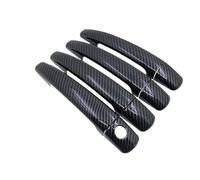 Vuzmode Carbon Fiber Car Door Handle Cover Trim, for Peugeot, for Partner, 2009~2018 Auto Styling Cap Stickers Car Exterior Door Handle Cover(Carbon 4handle 1keyhole)
