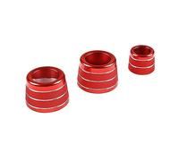 Vuzmode For BMW, 5 6 7 Series GT G30 G32 G12 X3 X4 G01 G02 Air Conditioner Climate Control Button Trim Ring Radio Volume Tune Knob Cover Car Air Conditioning Knob Trim(Red,X3 2018-2023)