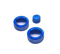 Vuzmode For BMW, X1 E84 3 Series E90 E91 E92 E93 Car Interior Air Condition Knob Audio Volume Control Button Decoration Ring Cover Car Air Conditioning Knob Trim(Blue,For 3 series 2005-12)