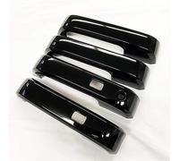 Vuzmode for Ford, for F-150, 2015-2020, for Smart, Keyhole Car Accessories 4Pcs, for F-150, ABS Carbon Fiber Door Handles Cover Trim Car Exterior Door Handle Cover(Bright Black)