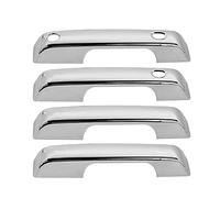 Vuzmode for Ford, for F-150, for F-150, Raptor Exterior Door Handle Cover with, for Smart, Key Hole Side Trim Sticker 4 Door Sedan 2021 2022 Car Accessories Car Exterior Door Handle Cover(Chrome)