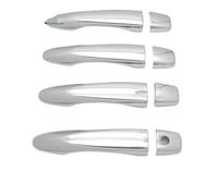 Vuzmode for Nissan, for Qashqai, J11 2014-2020 Chrome Door Handle Cover with, for Smart, Key Hole Catch Cap Trim MOLDING Car Exterior Door Handle Cover(Silver 1 Keyhole No Button)