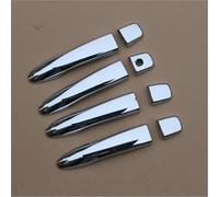 Vuzmode for Nissan, Kicks 2016-2021 Gloss Black Chrome CAR Door Handle Cover Catch Cap Trim MOLDING Car Exterior Door Handle Cover(Silver No Button)