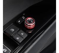 Vuzmode For Toyota, Camry 8th 2018-2020 Aluminum Car Rearview Mirror Adjustment Knob Trim Cover Rotary Control Switch Decoration Ring Car Air Conditioning Knob Trim(Red)