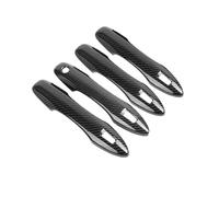 Vuzmode for Toyota, for Corolla, Cross Hybrid 2023 Accessories XG10 2021 2022 Carbon Fiber Car Door Handle Cover Trim Auto Creativity Stickers Car Exterior Door Handle Cover(Black 4handle 4 Buttons)