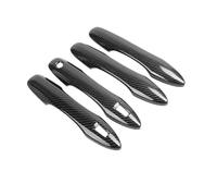 Vuzmode for Toyota, for Corolla, Cross Hybrid 2023 Accessories XG10 2021 2022 Carbon Fiber Car Door Handle Cover Trim Auto Creativity Stickers Car Exterior Door Handle Cover(Black 4handle 2 Buttons)