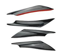 Vuzmode Front Bumper Splitter Fin Canard Diffuser Valence Spoiler Lip, for Mitsubishi, Lancer EVO 10 2008-2017 Car Accessories Front Spoilers Front Spoiler Kit(BLACK Carbon Fiber Look)