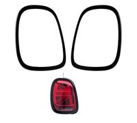 Vuzmode Front Headlight Rear Tail Light Surround Ring Trim Exterior Decoration Cover, for F55 F56 F57 One Jcw 2014-2021 Car Front Light Decorative Ring(Black Tail Lights)