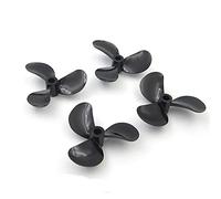 Vuzmode Full Immersed Paddle 3 Blades Nylon Propeller CW CCW Dia 52mm/56mm Dual Motor Props Aperture 5mm For RC Boat DIY Simulation Ship Boat Propeller Metal(2pairs D52x5mm)