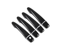 Vuzmode Gloss Black Chrome CAR Door Handle Cover Catch Cap Trim MOLDING, for Nissan, Pulsar C13 2015-2019 Car Exterior Door Handle Cover(Black No Button)