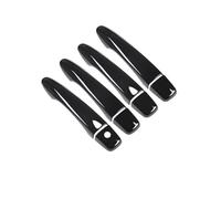 Vuzmode Gloss Black Chrome CAR Door Handle Cover Catch Cap Trim MOLDING, for Renault, Kadjar 2015-2019 Car Exterior Door Handle Cover(Black 2 Buttons)