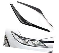 Vuzmode Glossy Black Headlight Headlamp Eyebrow Eyelid Cover Trim Fits, for Toyota, Camry SE XSE XLE L LE 2018 2019 2020 Headlight Eyebrow Trim