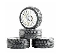Vuzmode Grip Tires Wheel Set, for HSP, for HPI, 1/10 1:10 On-Road Car RC Rim04-6088 Toy Car Offroad Rubber Wheels(Rim04S-6088)