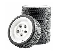 Vuzmode Grip Tires Wheel Set, for HSP, for HPI, 1/10 1:10 On-Road Car RC Rim51-6088 Toy Car Offroad Rubber Wheels(Rim51W-6088)