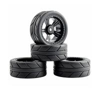 Vuzmode Grip TiresTires Wheel Sets, for HSP, for HPI, 1/10 1:10 On-Road Racing Car RC Rim03-6087 Toy Car Offroad Rubber Wheels(Rim03H-6087)