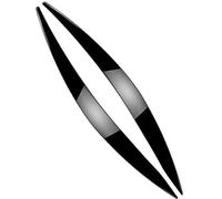 Vuzmode Headlight Eyebrow Sticker Trim Eyelid Decoration Cover Glossy Black ABS, for ford, for Focus, MK4 19-21 Headlight Eyebrow Trim