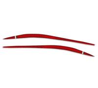 Vuzmode Headlight Eyebrow Sticker Trim Eyelid Decoration Cover Red With Italy Flag Carbon Fiber, for Alfa Romeo, Giulia 15-24 Headlight Eyebrow Trim