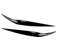 Vuzmode Headlight Eyelid Trim Decal Cover, Headlamp Eyebrow Eye Lid Decoration Sticker, for ford, for Fiesta, MK6.5 2013 2014 2015 2016 2017, Glossy Black Headlight Eyebrow Trim