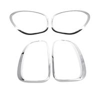 Vuzmode Headlight Tail Lights Cover Ring Decoration Trim, for R60 2011-2016 Light Decoration Sticker Car Front Light Decorative Ring(Silver 4pcs)