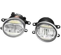 Vuzmode Headlights LED DRL, for Citroen, for C1 (PM_, PN_) Hatchback 2005-2014 Front Bumper Fog Light Assembly LED Fog Daytime Running Lamp DRL H11 2 X 30W Car Vehicle Fog Light Replacement(White and